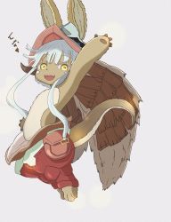Rule 34 | 10s, artist request, brown eyes, furry, highres, long hair, made in abyss, nanachi (made in abyss), white hair