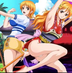 Rule 34 | armpits, ass, bare legs, breasts, nami (one piece), one piece, sideboob, tagme, upskirt