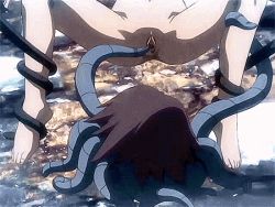 Rule 34 | 1girl, animated, animated gif, bare shoulders, barefoot, belly, breasts, brown hair, creature inside, feet, forced, legs, lowres, lying, mahou shoujo ai, medium breasts, monster, naito shinji, navel, nipples, nude, on back, open mouth, outdoors, pain, pussy, restrained, rock, short hair, soles, spread legs, spread pussy, stomach bulge, struggling, tentacle head, tentacles, toes, unbirthing, uncensored, what