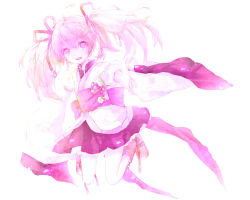 Rule 34 | 1girl, :d, ameiro, arm at side, boots, bow, clenched hand, colorized, frilled skirt, frills, full body, hair ribbon, hands in opposite sleeves, japanese clothes, juliet sleeves, jumping, kimono, knee boots, long hair, long sleeves, looking at viewer, make2961, mielang, miniskirt, monochrome, open mouth, original, pink theme, polka dot, polka dot bow, puffy sleeves, ribbon, sash, short kimono, skirt, smile, solo, tareme, tassel, wide sleeves