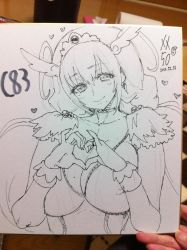 Rule 34 | 1girl, breasts, choker, collarbone, cosplay, cure happy, cure happy (cosplay), detached sleeves, head tilt, hoshizora ikuyo, impossible clothes, long sleeves, looking at viewer, meme50, photo (medium), precure, shikishi, smile precure!, solo, tiara, traditional media, twintails, white background, wrist cuffs