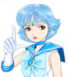 Rule 34 | 1990s (style), bishoujo senshi sailor moon, blue hair, gloves, kodansha, l (letter), mizuno ami, pirochi, pretty guardian sailor moon, retro artstyle, sailor mercury