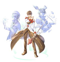 Rule 34 | 1boy, brown coat, brown footwear, brown pants, coat, commentary request, cross, cross necklace, full body, head wings, high priest (ragnarok online), hikarusorano, holding, holding staff, jewelry, layered clothes, long sleeves, looking at viewer, male focus, multicolored coat, necklace, pants, pointy ears, ragnarok online, red coat, shoes, short hair, staff, standing, tam (ragnarok online), two-tone coat, white background, white coat, wings