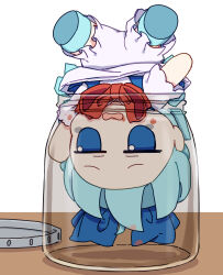Rule 34 | 1girl, absurdres, blue bow, blue dress, blue eyes, blue footwear, blue hair, blush stickers, bow, cirno, dress, fairy, food, food on face, fumo (doll), hair bow, highres, ice, ice wings, kame (kamepan44231), open mouth, shirt, shoes, short hair, short sleeves, shorts, solo, touhou, white shirt, white shorts, wings