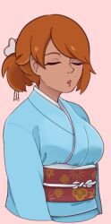 Rule 34 | 1girl, breasts, digimon, female focus, japanese clothes, kimono, solo, takenouchi sora