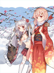 Rule 34 | 2girls, alternate costume, animal ears, azur lane, black ribbon, blonde hair, commentary request, crossover, ema, hair flaps, hair ornament, hair ribbon, hairclip, has bad revision, has downscaled revision, highres, historical name connection, japanese clothes, kantai collection, kimono, long hair, md5 mismatch, multiple girls, name connection, obi, red eyes, resolution mismatch, ribbon, sash, scarlet dango, source smaller, white hair, yukata, yuudachi (azur lane), yuudachi (kancolle), yuudachi (shogun of snowballs) (azur lane)