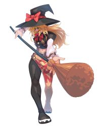 Rule 34 | 1boy, belt, black hat, blonde hair, bow, bowtie, broom, cookie (touhou), cosplay, full body, guilty gear, guilty gear xrd, hat, hat bow, hazuna rio, highres, holding, holding broom, kirisame marisa, long hair, long sleeves, male focus, midriff, navel, red bow, red bowtie, sidelocks, solo, standing, stomach, tarmo, touhou, transparent background, venom (guilty gear), venom (guilty gear) (cosplay), witch hat