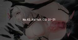 Rule 34 | !, !!, 1girl, anal, animal ears, animal penis, arknights, belt, bestiality, breasts, censored, clothes lift, cum, cum in ass, ejaculation, fang, green eyes, hanging breasts, highres, kal&#039;tsit (arknights), knotted penis, knotting, lactation, large breasts, looking back, mosaic censoring, navel, nipples, open mouth, penis, rkzrok, rolling eyes, sex, sex from behind, sideways glance, solo focus, stethoscope, white hair, x-ray