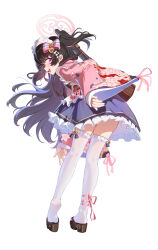 Rule 34 | 1girl, absurdres, ankle ribbon, bell, blue archive, blue skirt, bow, brown hair, commentary, fine fabric emphasis, frilled skirt, frilled thighhighs, frills, from behind, gun, gun on back, hair bell, hair bow, hair ornament, halo, heel up, highres, japanese clothes, jingle bell, kanzashi, kimono, kneepits, leaning forward, leg ribbon, legs, long hair, long sleeves, maid, maid headdress, okobo, open mouth, panties, panty peek, pink bow, pink kimono, pink ribbon, purple eyes, ribbon, sandals, shizuko (blue archive), shotgun, simple background, skirt, smile, solo, thighhighs, thighs, two side up, underwear, very long hair, wa maid, weapon, weapon on back, white background, white panties, white thighhighs, wide sleeves, xintianou, zouri