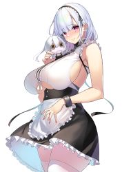 Rule 34 | 1girl, absurdres, azur lane, character doll, commentary request, dido (azur lane), highres, simple background, solo, thighhighs, thighs, white background, white thighhighs, yamanokami eaka