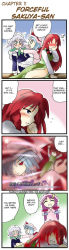 Rule 34 | 4girls, 4koma, :d, @ @, ^ ^, apron, bat wings, bleeding, blood, blue eyes, blue hair, blush, bow, braid, china dress, chinese clothes, closed eyes, comic, crescent, dress, closed eyes, female focus, hair bow, hard-translated, hat, hat bow, hong meiling, izayoi sakuya, long hair, long image, long sleeves, maid, maid apron, maid headdress, morogami ryou, multiple girls, night clothes, o o, open mouth, patchouli knowledge, purple hair, red eyes, red hair, remilia scarlet, sakuya-sans sweet tooth, short hair, sidelocks, silver hair, smile, speech bubble, star (symbol), tall image, embodiment of scarlet devil, third-party edit, touhou, translated, twin braids, wings
