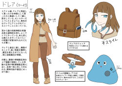 Rule 34 | 1girl, absurdres, brown hair, character sheet, highres, long hair, original, shoes, translation request