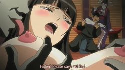 Rule 34 | animated, animated gif, assisted exposure, blush, breasts, crying, cum, cum on body, facial, fellatio, forced, forced to watch, groping, huge penis, irrumatio, japanese clothes, large breasts, licking nipple, miko, mitama ~shinobi~, multiple boys, multiple orgasms, ninja, nipple stimulation, nipples, oral, penis
