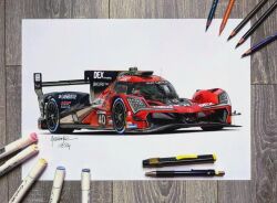 Rule 34 | acura (brand), acura arx-06, anthony-c, art tools in frame, artist name, car, colored pencil (medium), commentary, dated, english commentary, imsa sportscar championship, ink (medium), le mans prototype, motor vehicle, no humans, photo (medium), race vehicle, racecar, radio antenna, red car, shadow, spoiler (automobile), traditional media, vehicle focus, white background
