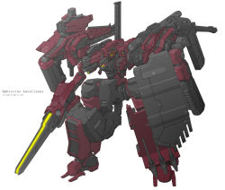 Rule 34 | 8-gou (mechanist08), armored core, armored core: verdict day, full body, huge weapon, machinery, mecha, mecha to identify, no humans, robot, simple background, standing, weapon, white background