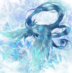 Rule 34 | articuno, bird, closed mouth, commentary request, creatures (company), feathered wings, full body, game freak, gen 1 pokemon, highres, legendary pokemon, mokunami, nintendo, no humans, pokemon, pokemon (creature), solo, sparkle, wings