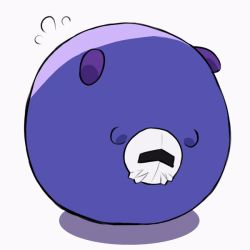 Rule 34 | 1boy, animated, animated gif, blue skin, colored skin, flailing, flying sweatdrops, kirby&#039;s dream buffet, kirby (series), male focus, mask, meta knight, nintendo, no humans, orb, re38433, simple background, solo, upside-down, white background