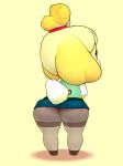 Rule 34 | 1girl, 3d, animated, ass, blush, brown eyes, animal crossing, third-party edit, furry, looking back, nintendo, no humans, shigatake, isabelle (animal crossing), simple background, thick thighs, thighs, third-party edit, video, wide hips