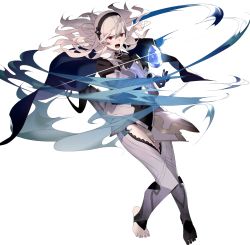 Rule 34 | 1girl, armor, attack, barefoot, blush, bthx, cape, corrin (female) (fire emblem), corrin (fire emblem), feet, fire emblem, fire emblem fates, fire emblem heroes, full body, hairband, highres, long hair, nintendo, official art, open mouth, pointy ears, red eyes, simple background, stone, transparent background, white hair