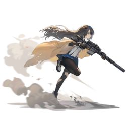 Rule 34 | 1girl, artist request, black footwear, black gloves, black hair, blue eyes, blue hairband, blue skirt, breasts, character name, closed mouth, damaged, detached sleeves, girls&#039; frontline, gloves, gun, hair flaps, hair ornament, hairband, holding, holding gun, holding weapon, leg up, long hair, medium breasts, mod3 (girls&#039; frontline), official alternate costume, official art, pleated skirt, scope, skirt, smoke, solo, super sass, super sass (girls&#039; frontline), super sass (mod3) (girls&#039; frontline), third-party source, torn clothes, torn legwear, transparent background, weapon