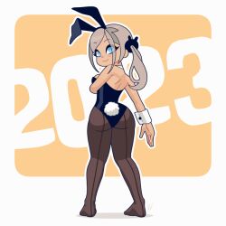 Rule 34 | 2023, chinese zodiac, leotard, looking back, louis lloyd-judson, original, playboy bunny, rabbit ears, rabbit tail, solo, wiggling ass, year of the rabbit