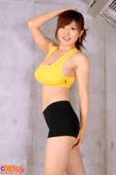 Rule 34 | absurdres, highres, photo (medium), ponytail, shorts, sports bra, tagme, yoshizuki azusa