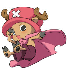 Rule 34 | animal, antlers, brown eyes, cape, full body, furry, furry male, hat, horns, no humans, one piece, pink hat, reindeer, salute, shorts, simple background, smile, solo, tony tony chopper, transparent background