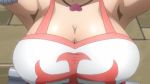Rule 34 | 00s, 1girl, animated, armpits, bouncing breasts, breasts, brown hair, cleavage, cross, elie, head out of frame, heart, huge breasts, jewelry, necklace, rave, video, sound, view between breasts, video, wristband