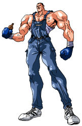 Rule 34 | alcohol, boxing gloves, facial hair, fatal fury, franco bash, male focus, manly, muscular, mustache, overalls, snk, whiskey