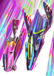Rule 34 | afukuro, blue falcon, canopy (aircraft), f-zero, from above, highres, hover vehicle, motion lines, nintendo, no humans, race vehicle, racing, science fiction, thrusters, vehicle focus