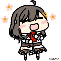 Rule 34 | 1girl, ahoge, animated, animated gif, closed eyes, happy, hongbao, lowres, open mouth, seseren, sparkle