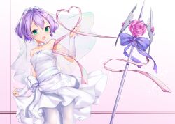 Rule 34 | 1girl, absurdres, azur lane, dress, highres, javelin, javelin (azur lane), javelin (blissful june bride) (azur lane), purple hair, wedding dress, white dress