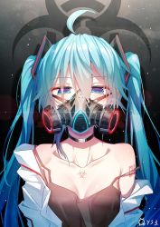 Rule 34 | 1girl, gas mask, hatsune miku, mask, qys3, tagme, twintails, vocaloid
