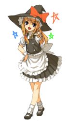 Rule 34 | 1girl, blonde hair, female focus, hat, kirisame marisa, long hair, pointing, sajipen, solo, touhou, witch, witch hat