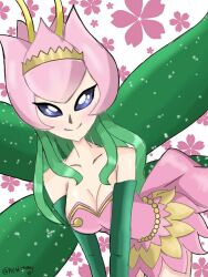 Rule 34 | 1girl, digimon, digimon (creature), fairy, female focus, flower, lilimon, lilimon x-antibody, looking at viewer, monster girl, petals, plant, plant girl, solo