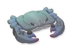 Rule 34 | absurdres, anh dang, commentary, controller, crab, dualshock, english commentary, game console, game controller, gamepad, highres, joystick, no humans, playstation 1, playstation controller, playstation symbols, simple background, sony, variant set, white background
