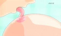 Rule 34 | a forbidden time, animated, animated gif, breasts, izumi saki, large breasts, licking, lowres, nipples, saliva, tongue