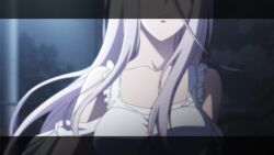 Rule 34 | 1girl, animated, anime screenshot, breasts, fuuto tantei, highres, large breasts, long hair, purple eyes, purple hair, tagme, tokime (fuuto tantei), video