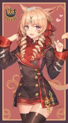 Rule 34 | 1girl, animal ears, black thighhighs, blonde hair, blush, braid, cat ears, cat girl, cat tail, choker, clenched hands, cowboy shot, curly sidelocks, dated, drill hair, facial mark, fang, final fantasy, final fantasy xiv, hair ornament, hands up, heart, highres, jewelry, long hair, miqo&#039;te, momoko (momopoco), open mouth, pink eyes, ring, shiny skin, signature, smirk, solo, tail, tail raised, thighhighs, thighs, twin drills, warrior of light (ff14), whisker markings, zettai ryouiki