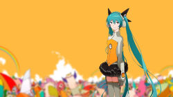 1girl blue_eyes blue_hair digimon digimon_adventure_tri. female_focus hatsune_miku highres official_art parody solo style_parody twintails vocaloid