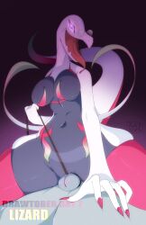 Rule 34 | 1boy, 1girl, alternate color, artist name, black eyes, breasts, colored sclera, colored skin, creatures (company), dated, english text, erection, femdom, fingernails, furry, furry female, furry with non-furry, game freak, gen 7 pokemon, girl on top, glasses, glowing, glowing eyes, gradient background, grinding, hand up, highres, holding, holding leash, inktober, interspecies, leash, leash on penis, lizard tail, medium breasts, multicolored skin, navel, nintendo, no nipples, nude, open mouth, peach-cup, penis, pince-nez, pink background, pink nails, pink skin, pink thighhighs, pokemon, pokemon (creature), pov, purple sclera, purple skin, reptile girl, round eyewear, salazzle, sharp fingernails, shiny pokemon, signature, simple background, skindentation, snout, solo focus, spread legs, stomach, tail, tail raised, thick thighs, thighhighs, thighs, tongue, tongue out, underlighting, white skin