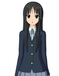 Rule 34 | 00s, 1girl, 3d, akiyama mio, black eyes, black hair, hokusen, k-on!, school uniform, solo
