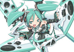 Rule 34 | detached sleeves, hatsune miku, necktie, sessue, skirt, solo, thighhighs, twintails, vocaloid