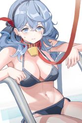 Rule 34 | 1girl, 1other, absurdres, ako (blue archive), bikini, blue archive, highres, sitting, swimsuit, xiaochaibao