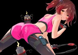 Rule 34 | 1girl, absurdres, android, breasts, brown hair, highres, hololive, long hair, looking at viewer, mechanical arms, mechanical legs, roboco-san, robosaa (roboco), robot, satobitob, virtual youtuber, yellow eyes