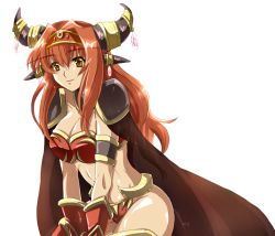 Rule 34 | 1girl, alexstrasza, armor, cape, horns, mildewtd, pauldrons, red hair, shoulder armor, sitting, solo, warcraft, world of warcraft, yellow eyes