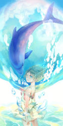 Rule 34 | bubble, dolphin, highres, koyami tsukito, looking at viewer, original, solo, water