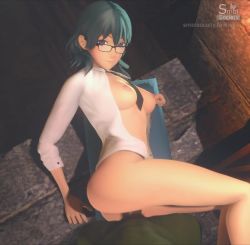 Rule 34 | 1boy, 1girl, 3d, animated, ass shake, blue eyes, blue hair, breasts, breasts out, byleth (female) (fire emblem), byleth (fire emblem), clothed female nude male, clothed sex, colored skin, endymionva, fire emblem, fire emblem: three houses, ganondorf, glasses, green skin, hetero, interracial, legs, looking at viewer, nintendo, nipples, nude, pov, sex, smol society, sound, super smash bros., uncensored, vaginal, video