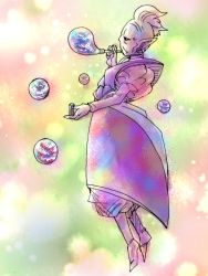 Rule 34 | 10s, 1boy, bad id, bad pixiv id, bird, black eyes, blue background, boots, bubble, dragon ball, dragon ball super, earrings, egyptian clothes, expressionless, gowasu, green background, hawk, jewelry, long sleeves, looking away, male focus, multicolored background, pink background, simple background, yellow background