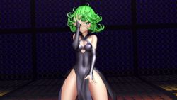 Rule 34 | 1girl, 3d, alternate costume, animated, artist request, ass, ass shake, audible music, bare legs, bare shoulders, black dress, black panties, breasts, cleavage cutout, clothing cutout, curly hair, curvy, dancing, dress, from side, full body, green eyes, green hair, heart, high heels, highres, huge ass, jiggle, lingerie, long sleeves, matching hair/eyes, mikumikudance (medium), one-punch man, panties, pelvic curtain, shiny skin, skin tight, small breasts, smile, solo, sound, tatsumaki, thighs, thong, underwear, video, wide hips